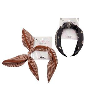 Scunci‎ Morgan Simianer Xo Headbands and Scarves Bandana & Stripes 2 Pcs Bundle